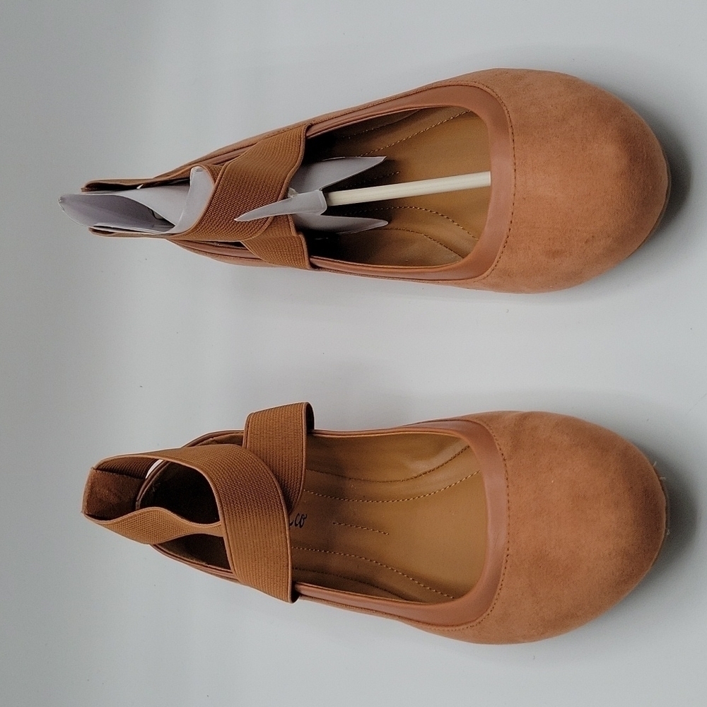 Style & Company BEAAF Ballet Flats crisscross Ankle Strap Shoes Spice 6.5 - Picture 4 of 10